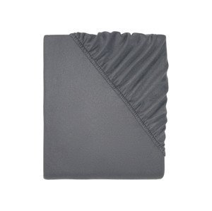 LIVARNO home Fleecové napínací prostěradlo, 140–160 x (tmavě šedá)