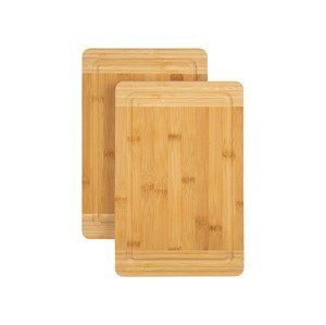 ERNESTO® Kuchyňská prkénka / Box na čaj (sada bambusových prkének, 2dílná)