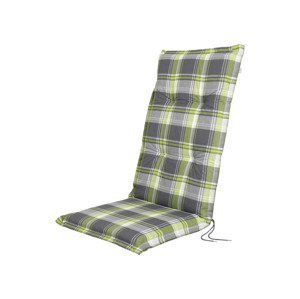 LIVARNO home Potah na židli / křeslo, 120 x 50 x 8 cm (polyester#polstrovaný#Podsedák#vysoké opěradlo#Vzorovaný, káro/zelená)