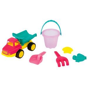 Playtive Hračky na písek (sada s růžovým autem)