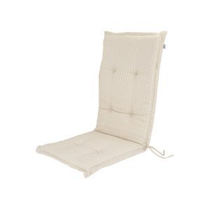 LIVARNO home Potah na židli / křeslo Sevilla, 113 x 5 (polyester#polstrovaný#vysoký opěrný polštář#ne#vysoké opěradlo#Bez vzoru, krémová)
