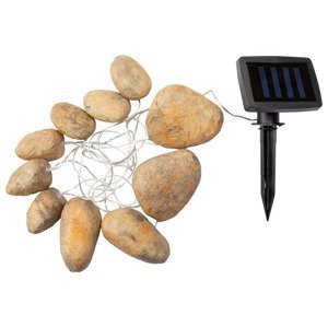 LIVARNO home LED solární svítidlo (světelný řetěz, 10 kamenů)