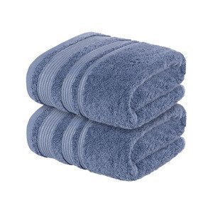 LIVARNO home Froté ručník, 50 x 90 cm, 2 kusy (světle modrá)