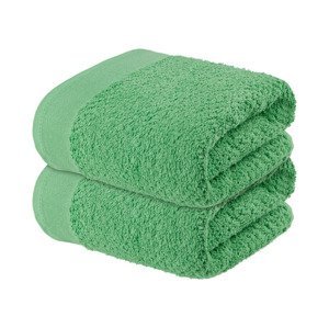 LIVARNO home Froté ručník, 50 x 90 cm, 2 kusy (světle zelená)