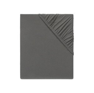 LIVARNO home Žerzejové napínací prostěradlo, 90-100 x (šedá)
