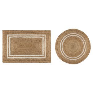 LIVARNO home Jutový koberec, 80 x 120 cm / Ø 100 cm