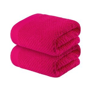 LIVARNO home Froté ručník, 50 x 100 cm, 2 kusy (růžová)