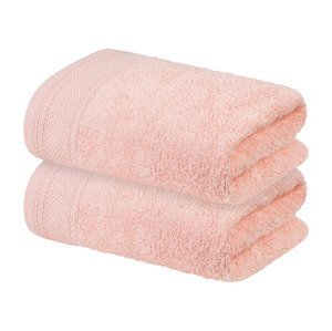 LIVARNO home Froté ručník, 50 x 90 cm, 2 kusy (světle růžová)