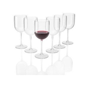 ERNESTO Sklenice, 6 kusů (transparentní, sklenice na víno)