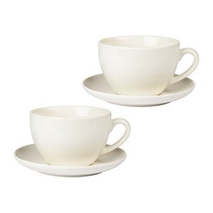 ERNESTO® Sada šálků na latté / cappuccino, 2dílná (šálky na cappuccino, bílá)