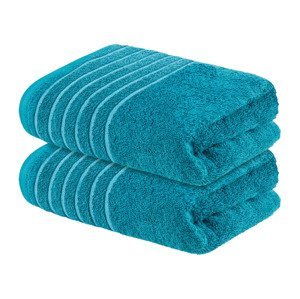 LIVARNO home Froté ručník, 50 x 90 cm, 2 kusy (tyrkysová)