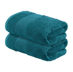 LIVARNO home Froté ručník, 50 x 100 cm, 2 kusy (petrolejová)