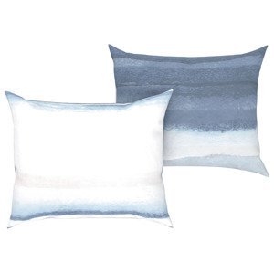 LIVARNO home Potah na polštář Renforcé, 50 x 60 cm, 2 (vlny/modrá/bílá)