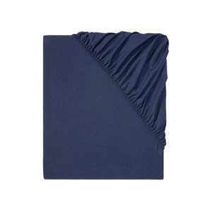 LIVARNO home Žerzejové napínací prostěradlo, 90-100 x (modrá)
