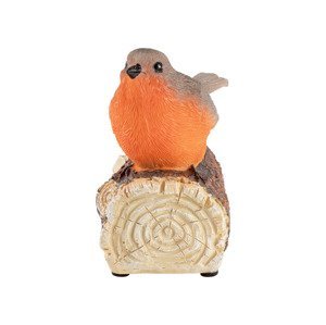 LIVARNO home Dekorativní pták s detektorem pohybu (hnědá/oranžová)