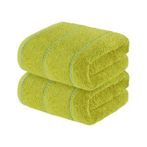 LIVARNO home Froté ručník, 50 x 90 cm, 2 kusy (zelená)
