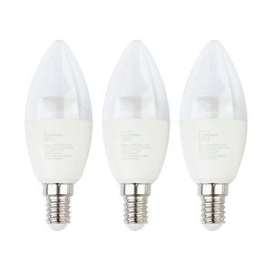 LIVARNO home LED žárovka, 2/3 kusy (6 W / E14 / svíčka transparentní, 3 kusy)
