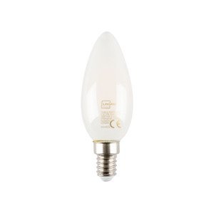 LIVARNO home LED filamentová žárovka, 4,7 W (svíčka E14, mléčně bílá)