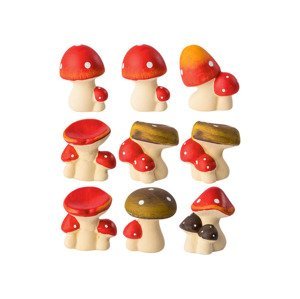 LIVARNO home Keramická dekorace (houby, 9 kusů)