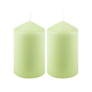 LIVARNO home Sada svíček, 2 kusy (májová zelená)