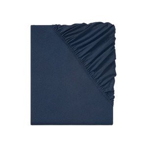 LIVARNO home Žerzejové napínací prostěradlo, 90–100 x (tmavě modrá)