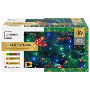 LIVARNO home Světelný LED řetěz, 100 LED (barevná)