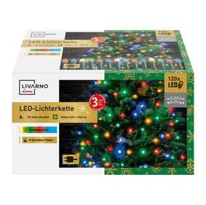 LIVARNO home Světelný LED řetěz, 120 LED (barevná)