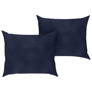 LIVARNO home Potah na polštář z jemného flanelu, 50 x (navy modrá)