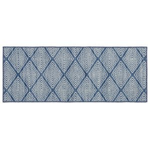 LIVARNO home Kuchyňský koberec, 57 x 150 cm (modrá/geometrický vzor)