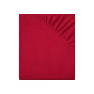 LIVARNO home Fleecové napínací prostěradlo, 180-200 x (červená)
