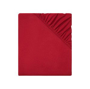 LIVARNO home Žerzejové napínací prostěradlo, 180-200 x 200 cm (red)