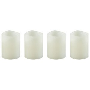 LIVARNO home LED svíčka z přírodního vosku (bílá, 4 kusy)