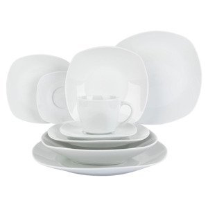 ERNESTO® Sada porcelánového nádobí, 30dílná  (hranatý tvar)