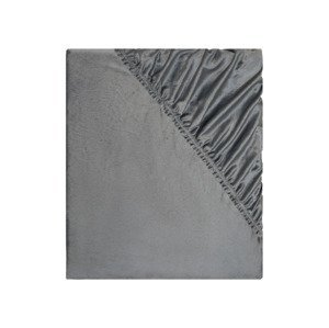 LIVARNO home Plyšové napínací prostěradlo, 90-100 x 2 (šedá)