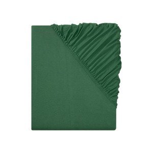 LIVARNO home Žerzejové napínací prostěradlo, 90-100 x (tmavě zelená)