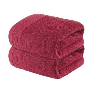 LIVARNO home Froté ručník, 50 x 100 cm, 2 kusy (červená)