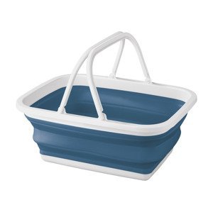 AquaPur Skládací kbelík / Koš (modrá, koš obdélníkový)