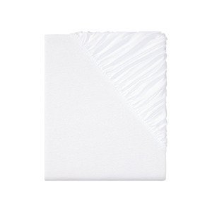 LIVARNO home Žerzejové napínací prostěradlo, 180-200 x 200 cm  (bílá)