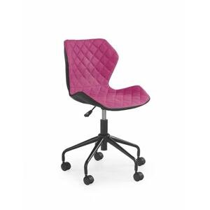 Halmar Dětská židle Matrix, černá/růžová