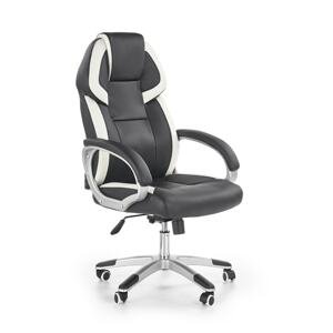 Halmar Herní židle BARTON, černá/bílá