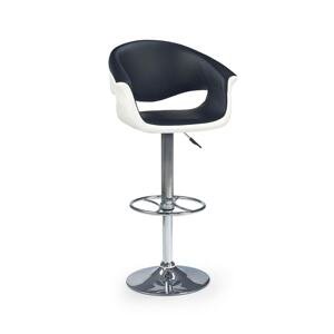 Halmar Barová židle H-46, černá/bílá