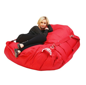 BeanBag Sedací pytel 189x140 comfort s popruhy scarlet rose