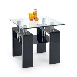 Halmar Konferenční stolek Diana H, čtvercový, sklo/černý