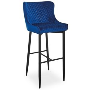 CASARREDO Barová židle TIAN B H-1 VELVET granátová/černá