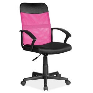 CASARREDO Kancelářská židle Q-702 černá/růžová látka