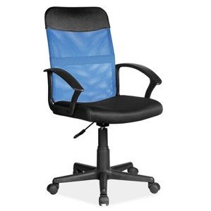 CASARREDO Kancelářská židle Q-702 černá/modrá látka