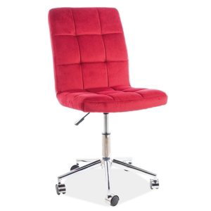 CASARREDO Kancelářská židle EMMI VELVET červená bordó