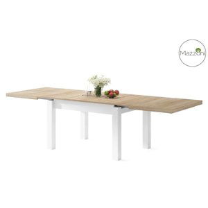 CASARREDO Jídelní rozkládací stůl ROYAL 120x90 cm dub sonoma/bílá