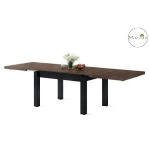 CASARREDO Jídelní rozkládací stůl ROYAL 120x90 cm dub/černá