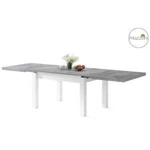 CASARREDO Jídelní rozkládací stůl ROYAL 120x90 cm beton/bílá